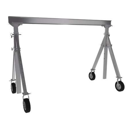 Vestil Alum Gantry Crane, Pneumatic Caster, 8x8 AHA-15-8-8-PNU